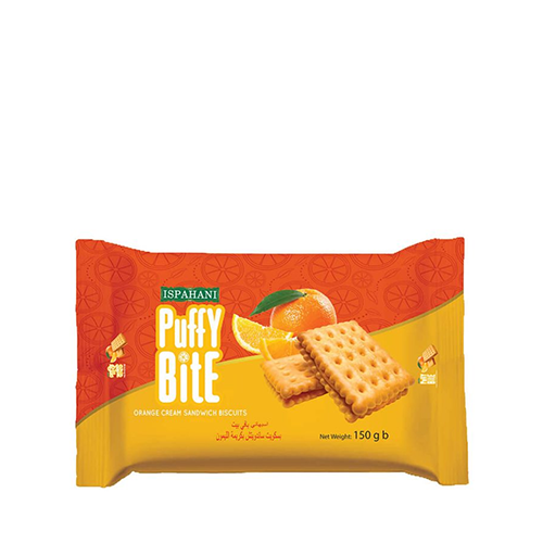 Puffy Bite Orange Cream Biscuits~ 150 Gm