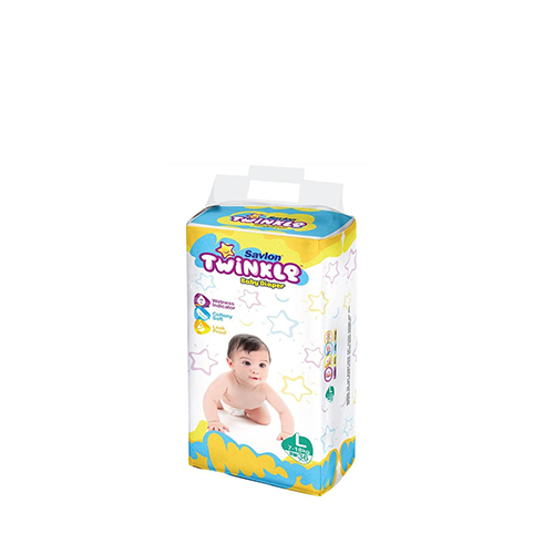 Savlon Twinkle Belt Style Baby Diaper Large Size (7-18 kg)~36 Pcs