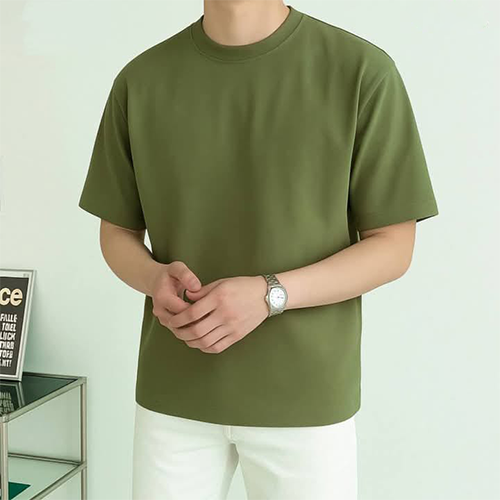 Solid Color Drop Shoulder T-Shirt~ 1 Pcs