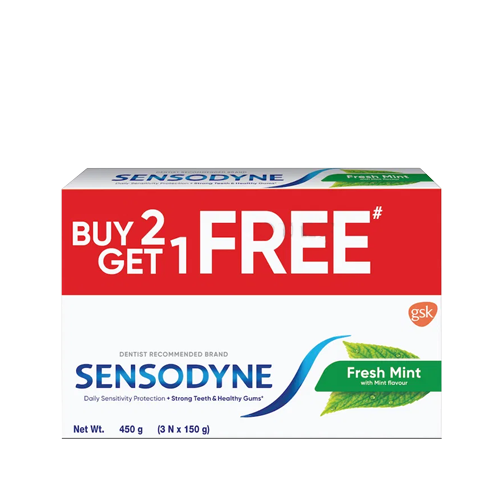 Sensodyne Toothpaste Fresh Gel Combo pack (Buy 2+1 free)~525Gm (175Gm*3Gm)