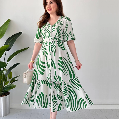 Linen Fabric Long Kurti For Girls~ 1 Pcs