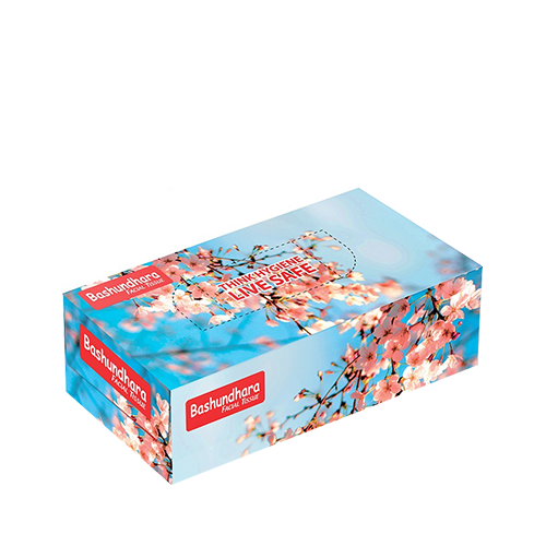 Bashundhara Facial Tissue Box~ 120 Pcs X 2 Ply