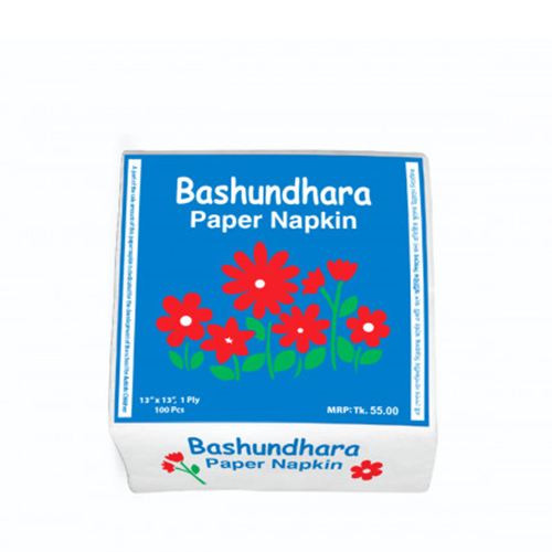 Bashundhara Paper Napkins~100 Pcs X 1 Ply