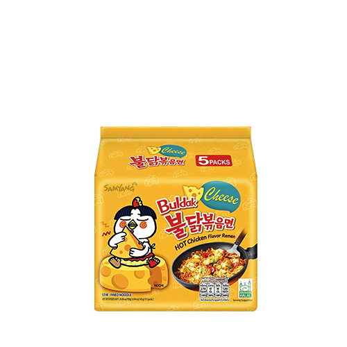 Buldak Cheese Hot Chicken Flavour Ramen~700 Gm (140Gm x 5 Pack)