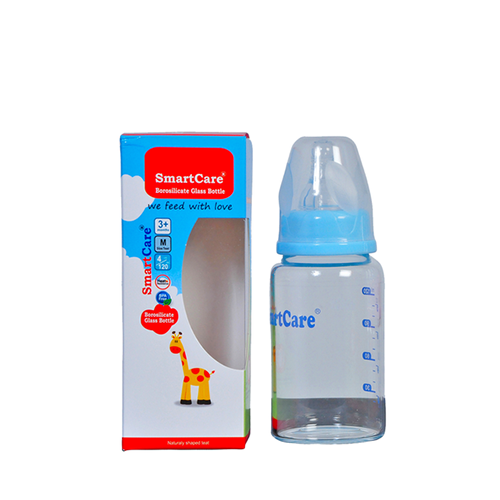 SmartCare Borosilicate Glass Feeding Bottle (4 OZ)~120 ML Capacity