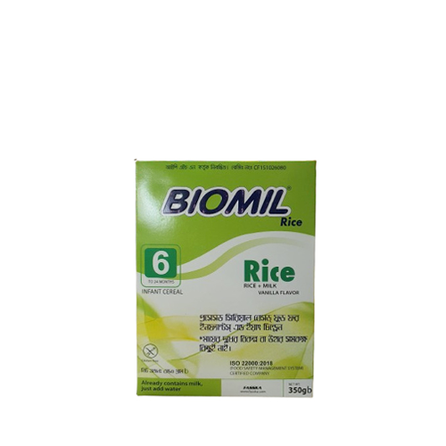 Biomil Rice Infant Cereal Milk & Vanilla Flavour (From 6 to 24 Months)~ 350 Gm