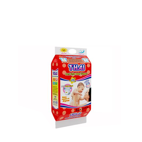 Thai Pant Style Baby Diaper Large Size (9-16 Kg)~5 Pcs
