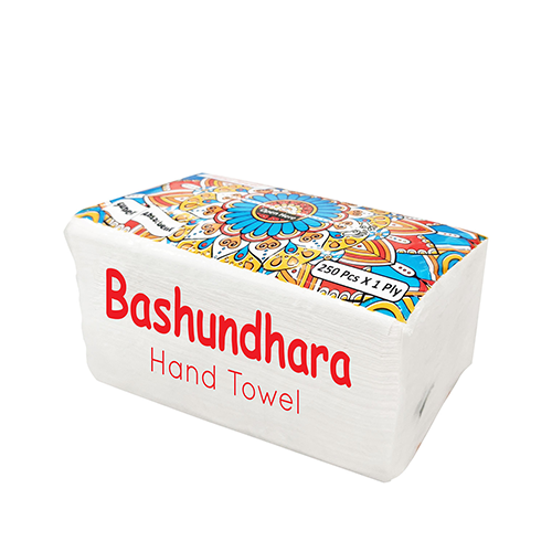 Bashundhara Hand Towel~ 250 Pcs X 1 Ply
