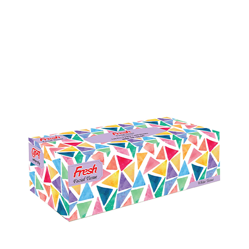 Fresh Facial White Tissue Box~ 100 Pcs x 2 Ply
