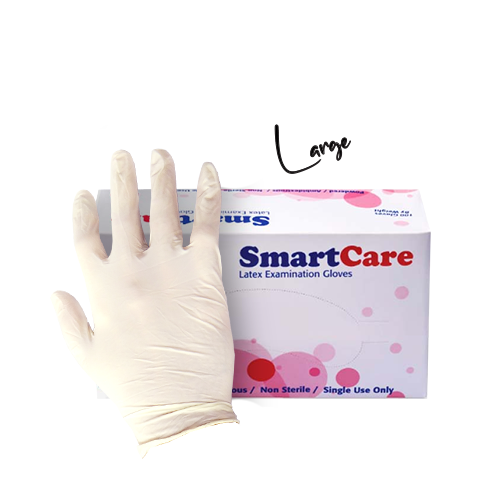 SmartCare Surgical Examination Gloves Large Size Box~ 100 Pcs